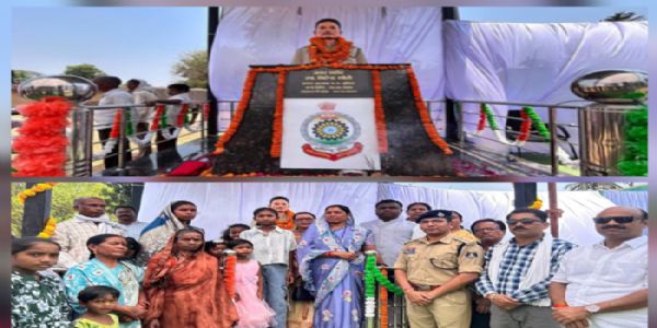 बलिदानी प्रधान आरक्षक बिरेंद्र कुमार शोरी की प्रतिमा का हुआ अनावरण