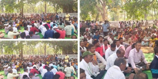 छोटेडोंगर में धर्मांतरित लोगों को सर्व आदिवासी समाज ने 