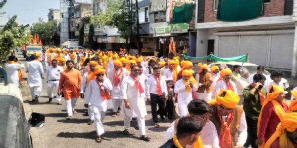 राजगढ़ःभगवान परशुराम जन्मोत्सव पर निकला भव्य चल समारोह,जयकारों से गूंज उठा शहर