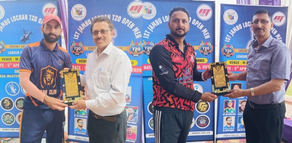 जंबू लोचन टी-20 टूर्नामेंट में राजौरी टाइटंस और टांट्रे स्पोर्ट्स क्लब की शानदार जीत