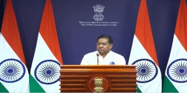 विदेश मंत्रालय के प्रवक्ता रणधीर जायसवाल गुरुवार को पत्रकार वार्ता में