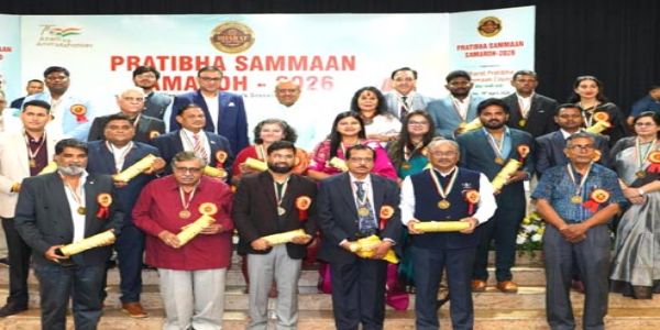 आर एस वर्मा को लोक प्रशासन एवं समाज सेवा के क्षेत्र में मिला भारत प्रतिभा सम्मान