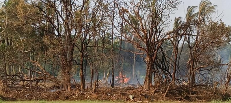 केरल के त्रिशूर ज़िले के मुंडाथिकोड इलाके में एक पटाखा निर्माण इकाई में हुए धमाके से जुड़ी एक तस्वीर।