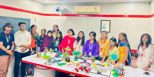 पृथ्वी दिवस पर विद्यार्थियों ने दिखाई रचनात्मकता