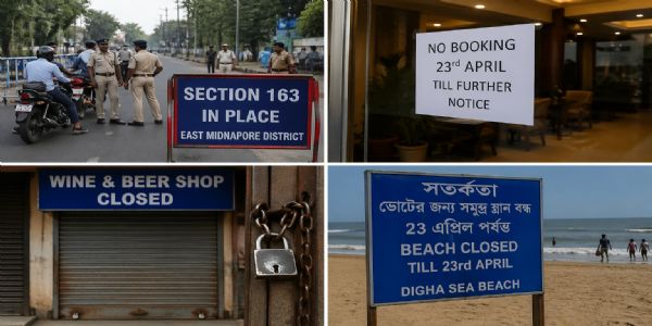 दीघा-मंदारमणि में पर्यटकों की एंट्री बंद, जिले में धारा 163 लागू