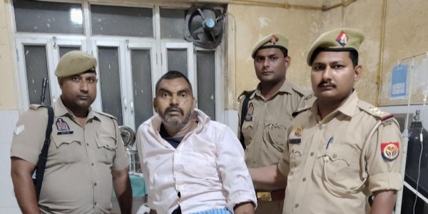 मुठभेड़ में हत्यारोपी पुत्र घायल,जमीनी विवाद में की थी पिता की हत्या