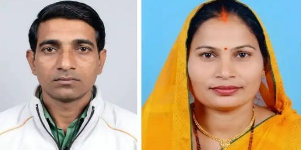 बस की टक्कर से बाइक सवार दंपति की मौत,बेटा घायल