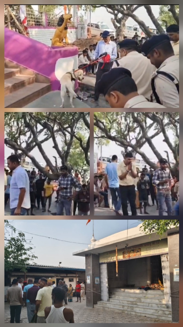 घटनास्थल पर एसएसपी सहित अन्य अधिकारी जांच करते