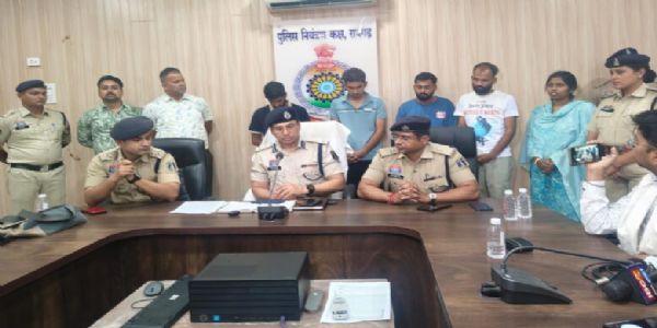 रायगढ़ : 37 लाख की साइबर ठगी में महिला समेत पांच अंतर्राज्यीय आरोपित गिरफ्तार