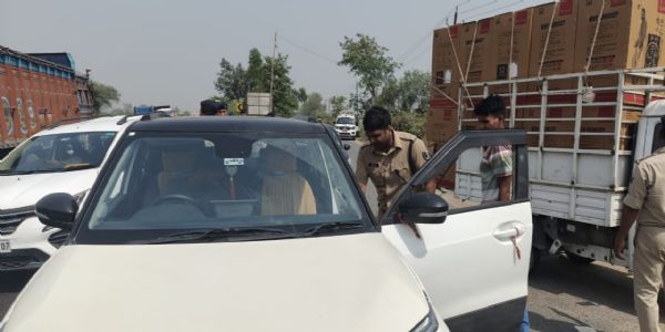 अपराध नियंत्रण हेतु वरीय पुलिस अधीक्षक ने की सघन वाहन जांच