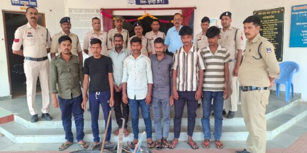 सूरजपुर : खदान में हथियार के दम पर कॉपर केबल चोरी, 7 आरोपित गिरफ्तार