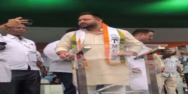 चांपदानी में तेजस्वी यादव की जनसभा, भाजपा पर तीखा हमला