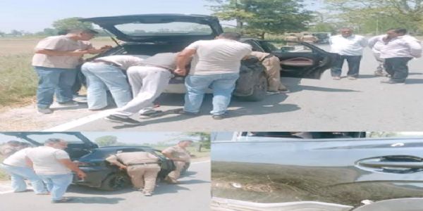 लक्सर में दिनदहाड़े कार पर ताबड़तोड़ फायरिंग, नकाबपोशों ने बरसाईं गोलियां