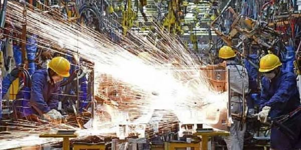 देश के औद्योगिक उत्पादन के लोगो का प्रतीकात्क चित्र