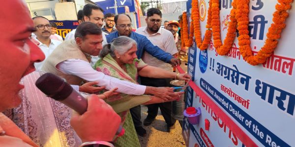 नि:शुल्क चलंत प्याऊ अग्रसेन धारा 5.0 का शुभारंभ