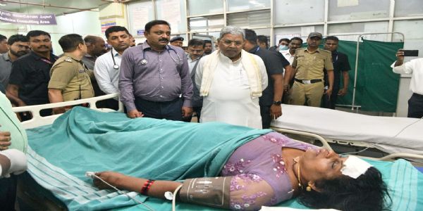 ಗಾಯಾಳು ಭೇಟಿ ಮಾಡಿದ ಸಿಎಂ ಸಿದ್ದರಾಮಯ್ಯ