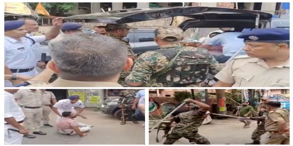 लिलुआ में ईवीएम खराबी को लेकर तनाव, केंद्रीय बलों ने किया लाठीचार्ज