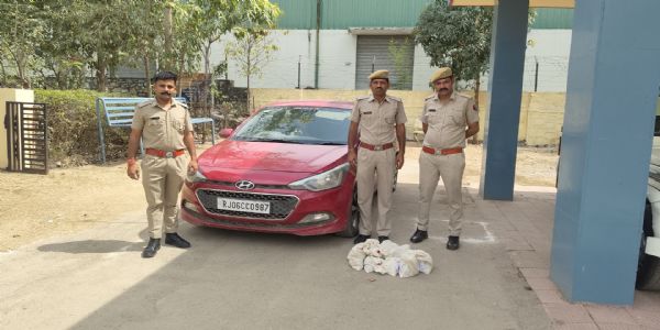 कार से दस किलो अफीम पकड़ी, दो गिरफ्तार, एमपी से मारवाड़ के जाने की आशंका