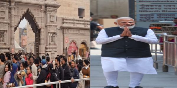 प्रधानमंत्री दौरे के बाद श्री काशी विश्वनाथ मंदिर में दर्शन पूजन करने वाले श्रद्धालुओं की बढ़ी भीड़