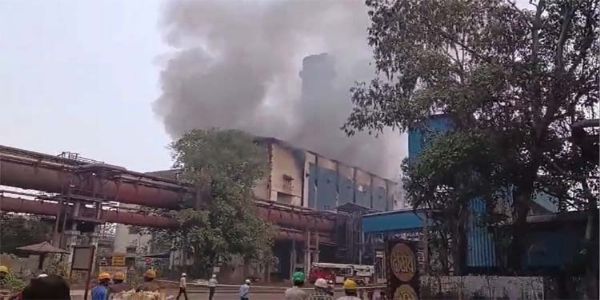 भिलाई स्टील प्लांट में लगी आग, आठ मजदूर घायल