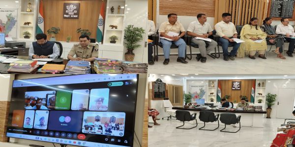 भूमि विवाद, मद्य निषेध और पुराने नीलाम पत्र मामलों की डीएम-एसपी ने की समीक्षा