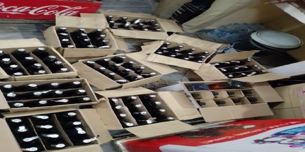 नगरोटा बगवां में किराना की दुकान से 10 पेटी अवैध शराब बरामद, मामला दर्ज