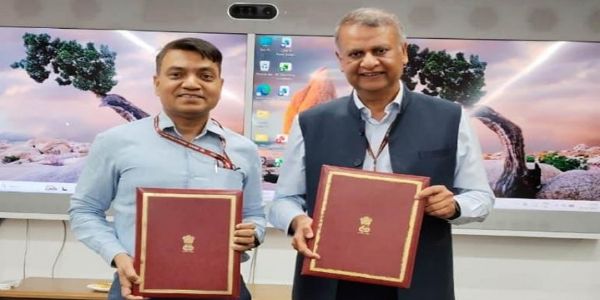 वित्तीय खुफिया इकाई और भारतीय साइबर अपराध समन्वय के समझौते का जारी फोटो