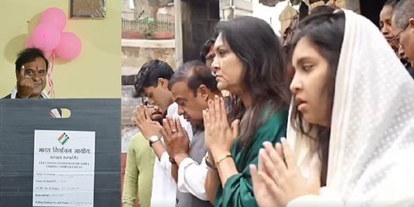 असमः अपने परिवार के साथ कामाख्या मंदिर में पूजा-अर्चना कर जालुकबाड़ी विधानसभा क्षेत्र में स्थित मतदान केंद्र पर मतदान के बाद उंगली पर लगी स्याही दिखाते मुख्यमंत्री डॉ. हिमंत बिस्व सरमा। असमः अपने परिवार के साथ कामाख्या मंदिर में पूजा-अर्चना कर जालुकबाड़ी विधानसभा क्षेत्र में स्थित मतदान केंद्र पर मतदान के बाद उंगली पर लगी स्याही दिखाते मुख्यमंत्री डॉ. हिमंत बिस्व सरमा।