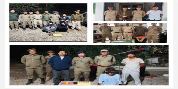 लोअर सियांग पुलिस का नशे के खिलाफ अभियान तेज, पांच गिरफ्तार