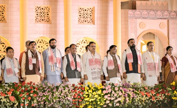 मुख्यमंत्री भजनलाल शर्मा गुवाहाटी में शपथ ग्रहण समारोह में हुए शामिल