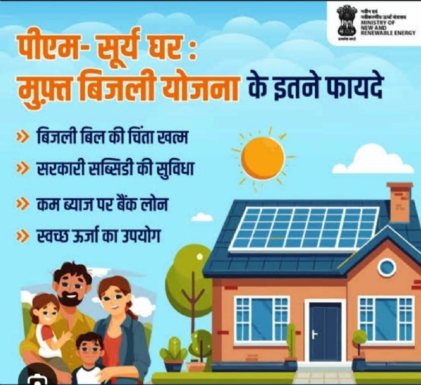 प्रधानमंत्री सूर्यघर मुफ्त बिजली योजना : जिन वार्डो के शत प्रतिशत घरों में लगें होंगे सोलर पैनल, उन वार्डो में होंगे 1 करोड़ रू.के अतिरिक्त विकास कार्य