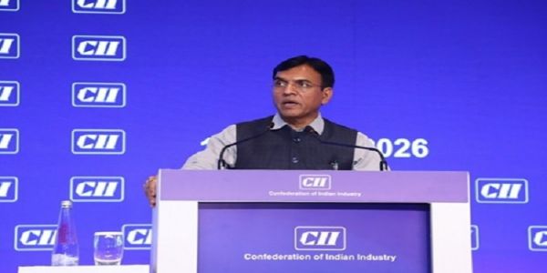सीआईआई के वार्षिक व्यापार सम्मेलन 2026 को संबोधित करते मांडविया सीआईआई के वार्षिक व्यापार सम्मेलन 2026 को संबोधित करते मांडविया