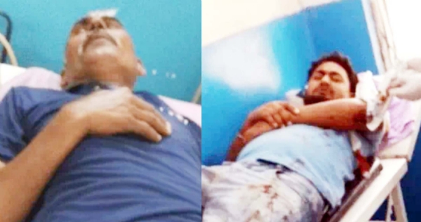 अस्पताल में भर्ती घायल टाेल कर्मीी।