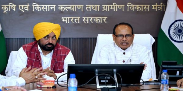 पंजाब के मुख्यमंत्री भगवंत मान ने की कृषि मंत्री शिवराज सिंह के साथ बैठक