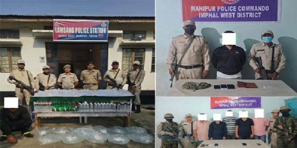मणिपुरः गिरफ्तार देसी शराब तस्कर एवं उग्रवादियों की तस्वीर मणिपुरः गिरफ्तार देसी शराब तस्कर एवं उग्रवादियों की तस्वीर