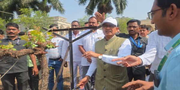 केन्द्र का निरीक्षण करते हुए केन्द्रीय मंत्री शिवराज सिंह चौहान
