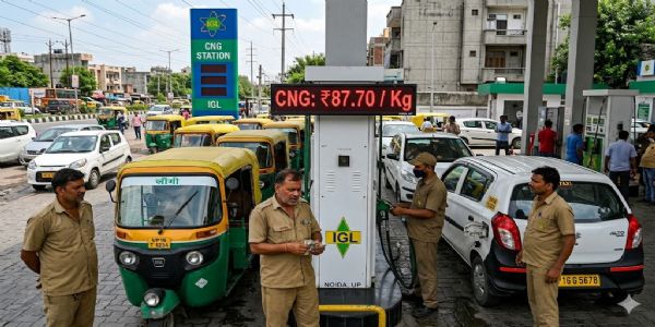 दिल्ली-एनसीआर में सीएनजी कीमतों में बढ़ोतरी के बाद गैस स्टेशन पर सीएनजी भरवाने के लिए खड़े वाहन। (प्रतीकात्मक फोटो) दिल्ली-एनसीआर में सीएनजी कीमतों में बढ़ोतरी के बाद गैस स्टेशन पर सीएनजी भरवाने के लिए खड़े वाहन। (प्रतीकात्मक फोटो)