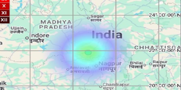 मप्र के बैतूल जिले में महसूस किए गए भूकंप के झटके, तीव्रता 3.9 रही