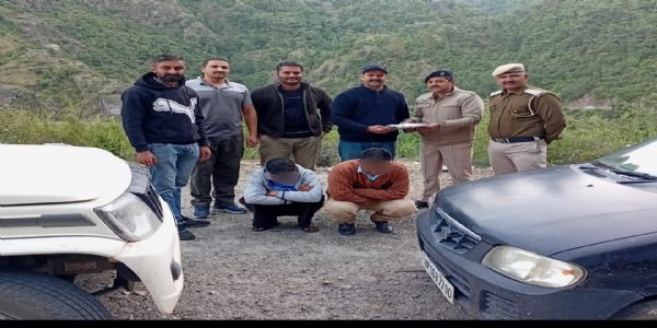 नौहराधार-राजगढ़ रोड पर 10.54 ग्राम चिट्टे के साथ स्थानीय व्यक्ति और हरियाणा निवासी गिरफ्तार