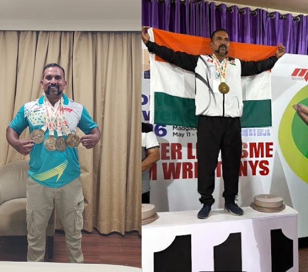 अंतरराष्ट्रीय पावरलिफ्टिंग प्रतियोगिता में मध्यप्रदेश पुलिस के जवान ने जीते 4 गोल्ड मेडल अंतरराष्ट्रीय पावरलिफ्टिंग प्रतियोगिता में मध्यप्रदेश पुलिस के जवान ने जीते 4 गोल्ड मेडल