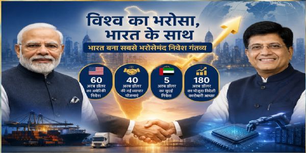 विश्व भर में सबसे भरोसेमंद निवेश गंतव्य बन रहा भारत