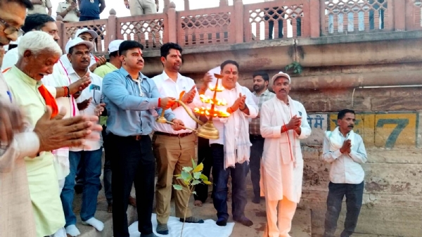 धौलपुर में वंदे गंगा जल संरक्षण जन अभियान का मचकुंड धाम से शुभारंभ