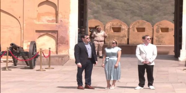 आमेर महल पहुंचे अमेरिकी विदेश मंत्री