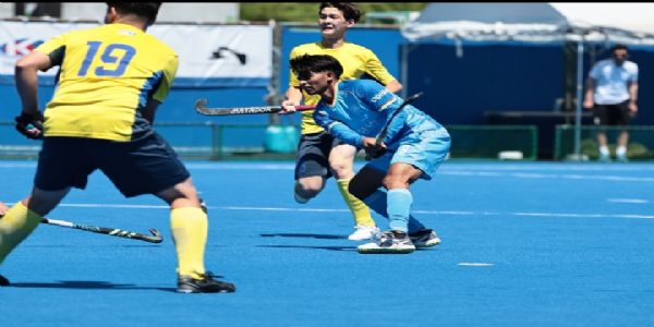 कप्तान केतन कुशवाहा नीली जर्सी में (फोटो- हॉकी इंडिया) कप्तान केतन कुशवाहा नीली जर्सी में (फोटो- हॉकी इंडिया)