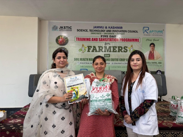 Steps towards Modern Agriculture - Successful completion of 5 day training programme in Kathua
