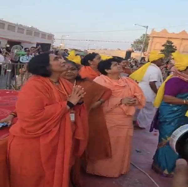 राम मंदिर मां भगवती मंदिर ध्वजारोहण