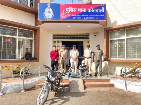 विद्युत मोटर चोरी करने वाला आरोपित गिरफ्तार