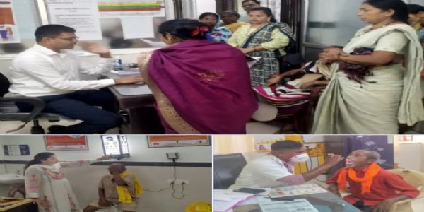 निःशुल्क स्वास्थ्य शिविर में 181 नागरिकों का किया गया स्वास्थ्य जांच