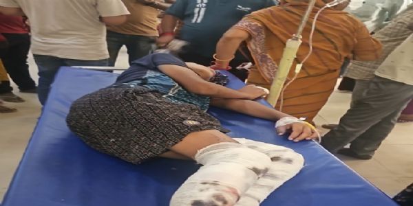 बच्चे के जन्म की खुशी में फटा पटाखा ,चपेट में आने से चार बच्चे घायल, दो मेडिकल कॉलेज में भर्ती