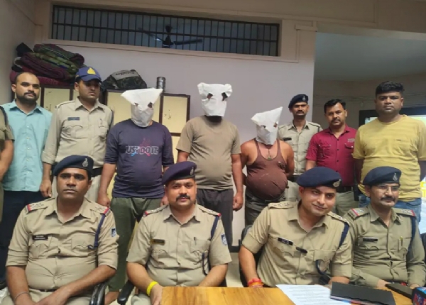 तीन आरोपित गिरफ्तार, दो फरार